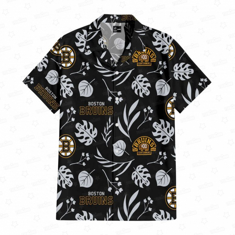 Boston Bruins Icebound Elegance Hawaiian Shirt