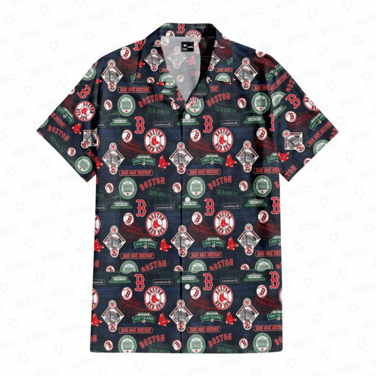 Boston Red Sox Fenway Park Stadium Hawaiian Shirt