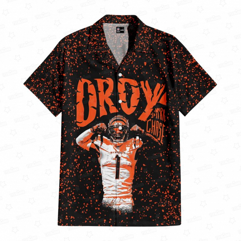 Ja'Marr Chase OROY Bengals Celebration Hawaiian Shirt