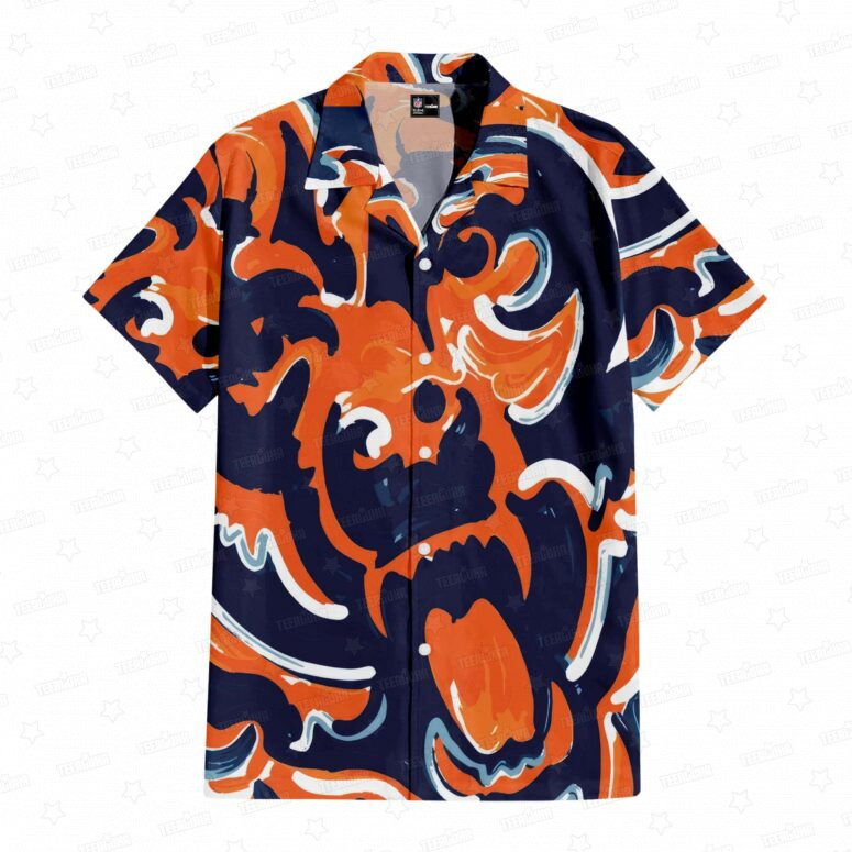 Chicago Bears Oil Painting Art Print Hawaiian Shirt