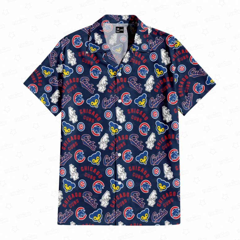 Chicago Cubs Cubbie Blue Paradise Hawaiian Shirt