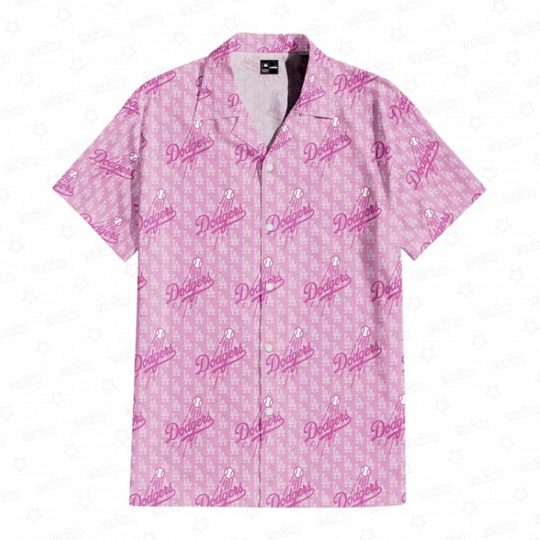 Los Angeles Dodgers Pink Paradise Hawaiian Shirt