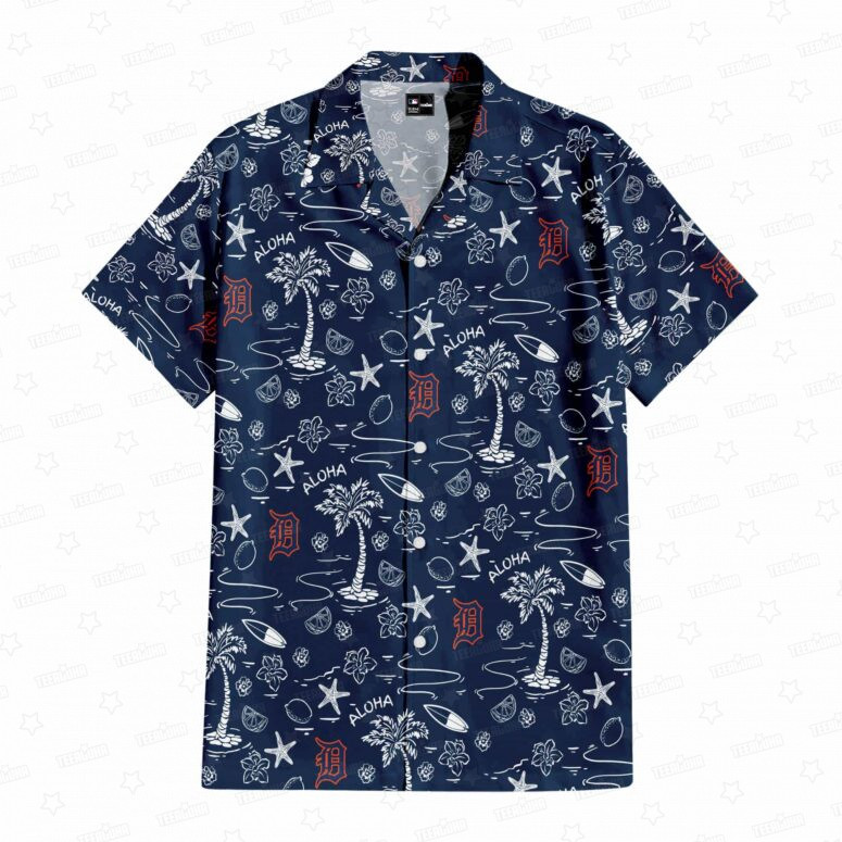 Detroit Tigers Aloha Paradise Hawaiian Shirt