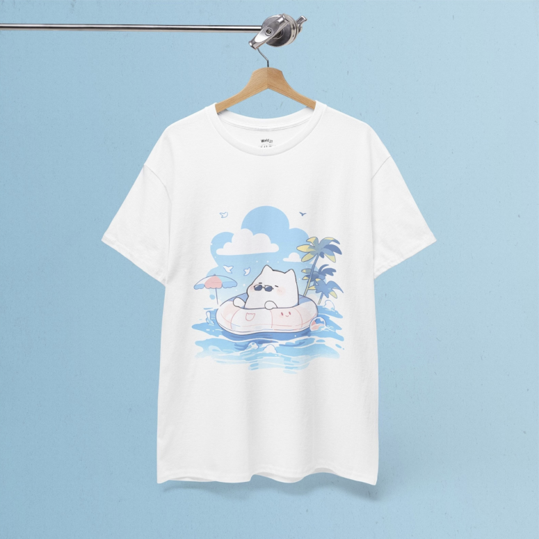 Kawaii Summer Cat T-Shirt