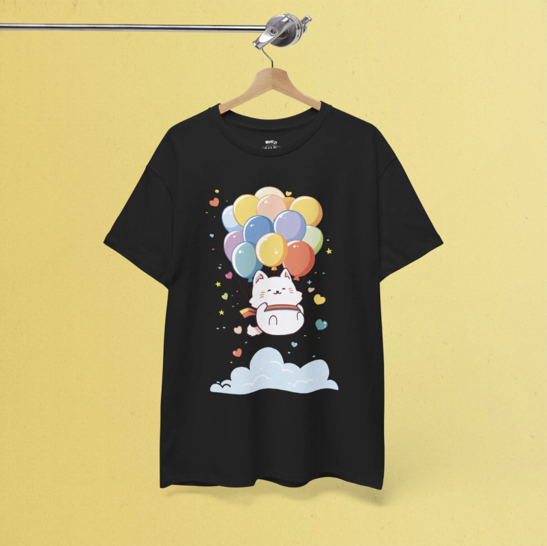 Kawaii Balloon Cat T-Shirt