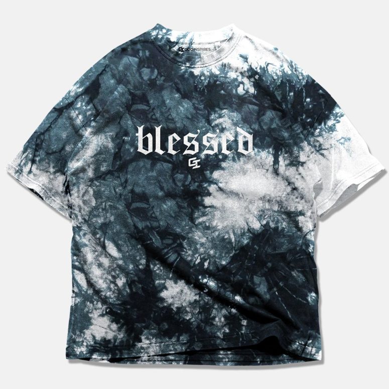 Epiphany 'Blessed' Oversized Tie-Dye T-Shirt (Embroidered)